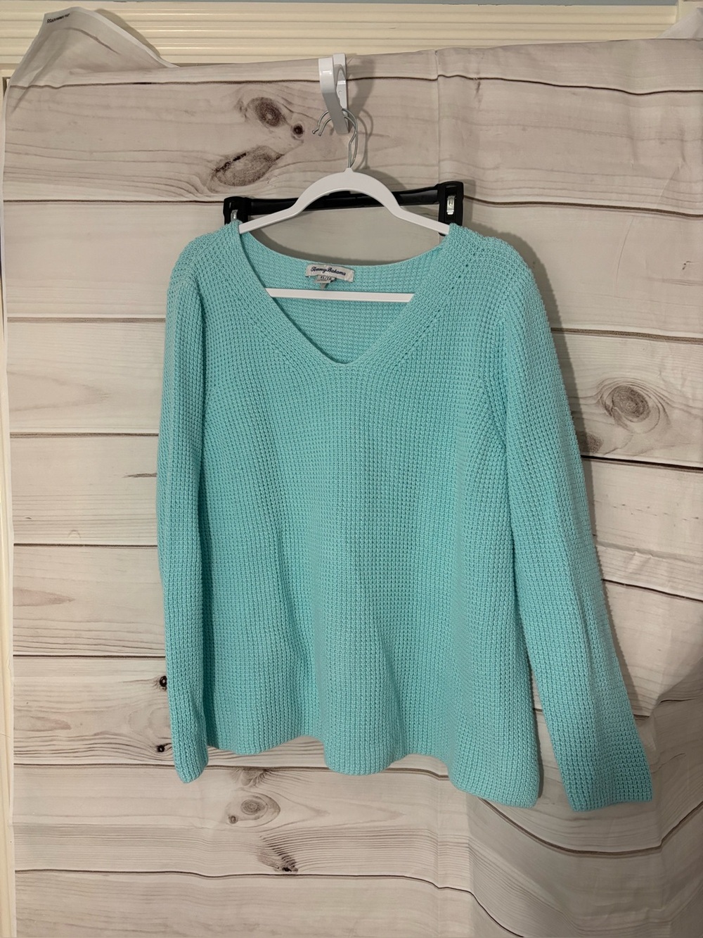 Tommy Bahama Women's V-Neck Sweater - Aqua Teal